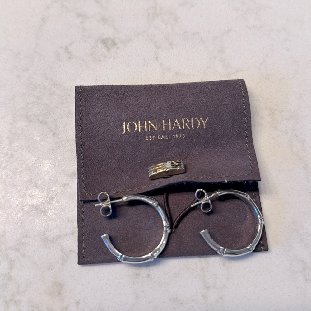 John Hardy Silver Hoop Earrings